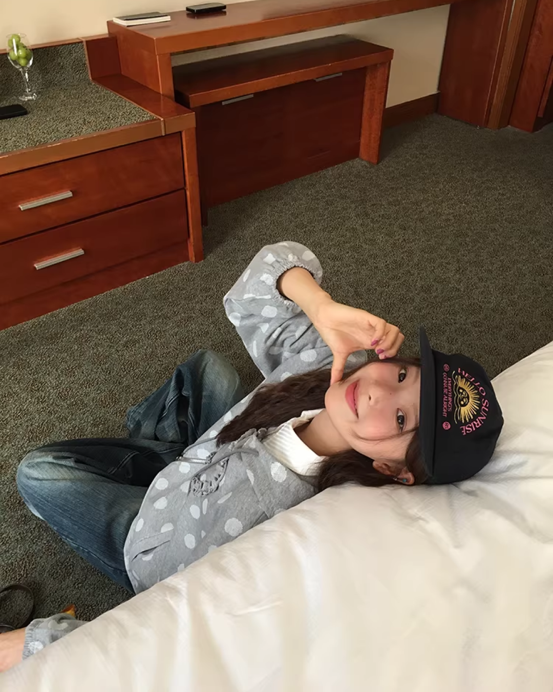 Heart Polka Dots Pattern Zip Hoodie WH0013