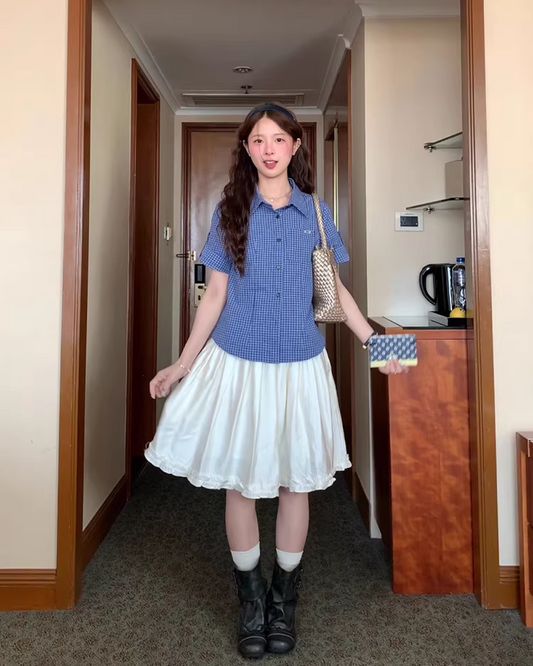 Billiance White Midi Skirt WH0014