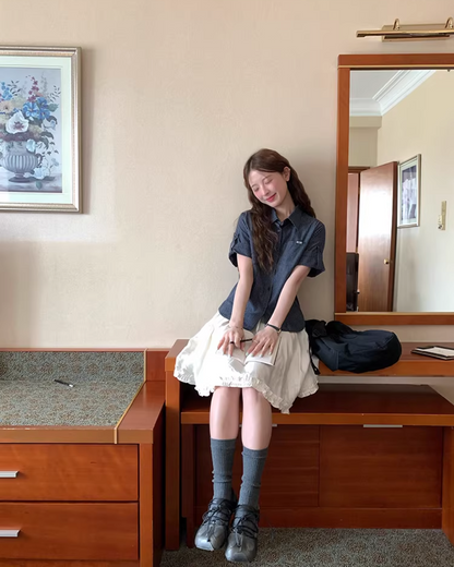 Billiance White Midi Skirt WH0014