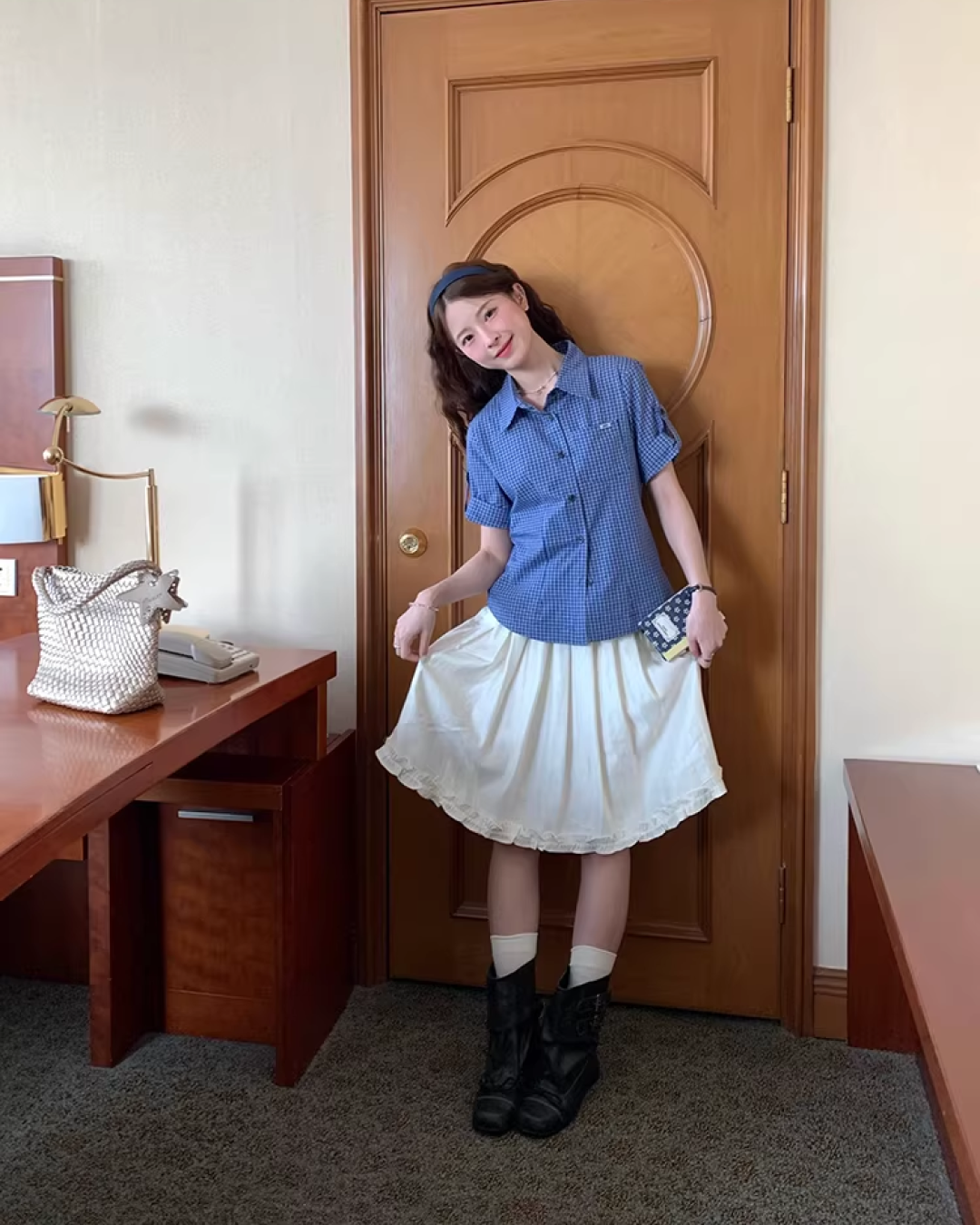 Billiance White Midi Skirt WH0014